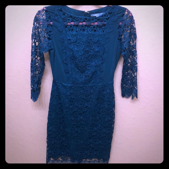 antonio melani blue lace dress
